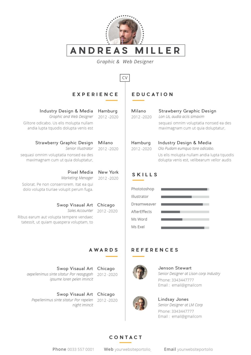 600+ Editable Resume Templates Collection - Image 3